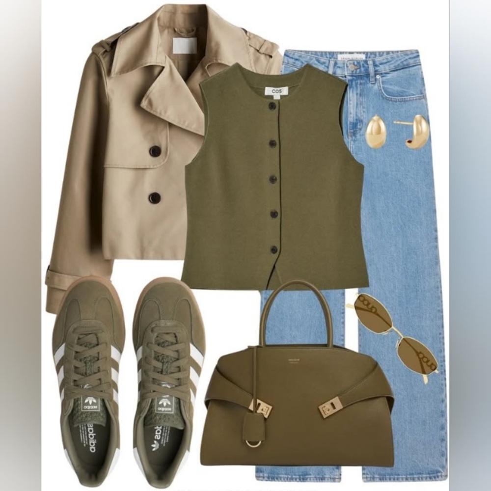 Adidas Gazelle Green and White Sneakers - Picture 8 of 11